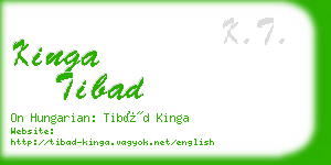 kinga tibad business card